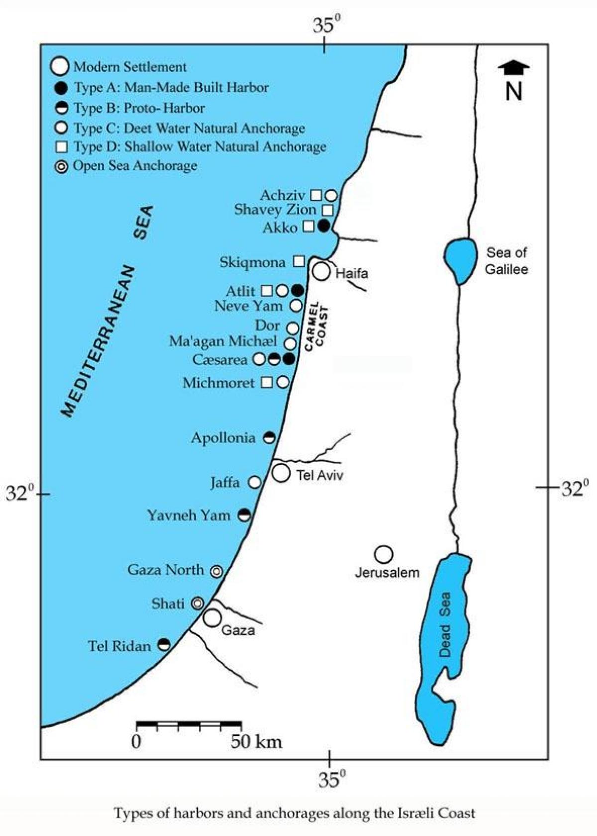 harta e izraelit portet
